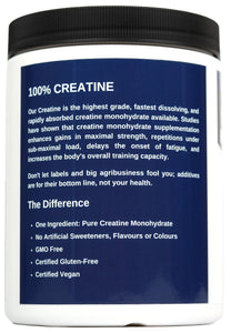 500g Creatine Monohydrate – Big Tub – 5g per Scoop - 100 Servings - Micronised Creatine Supplement for Building Muscle and Strength Gains – Unflavoured, Dissolves Easy – Made in UK