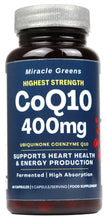 Load image into Gallery viewer, CoQ10 400mg - Highest Strength Ubiquinone Coenzyme Q10 | Powerful Antioxidant for Heart and Vascular Health, Essential for Energy Production | 60 Capsules - 2 Month Supply | Made in The UK
